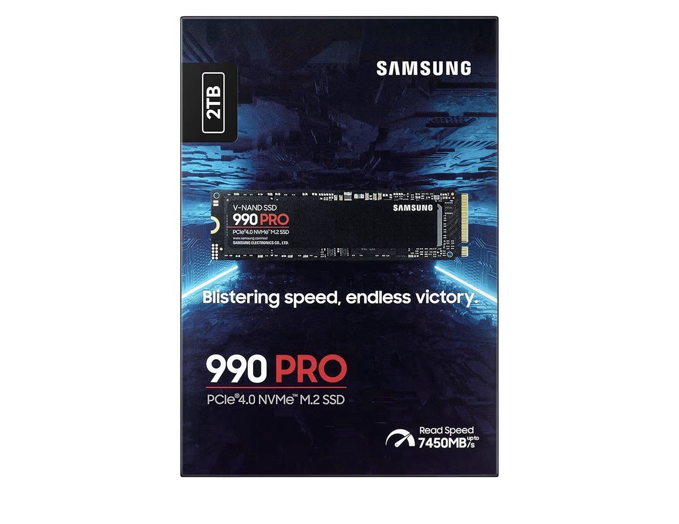 Samsung 990 PRO 2TB M.2 NVMe Internal SSD - Black (MZ-V9P2T0BW)