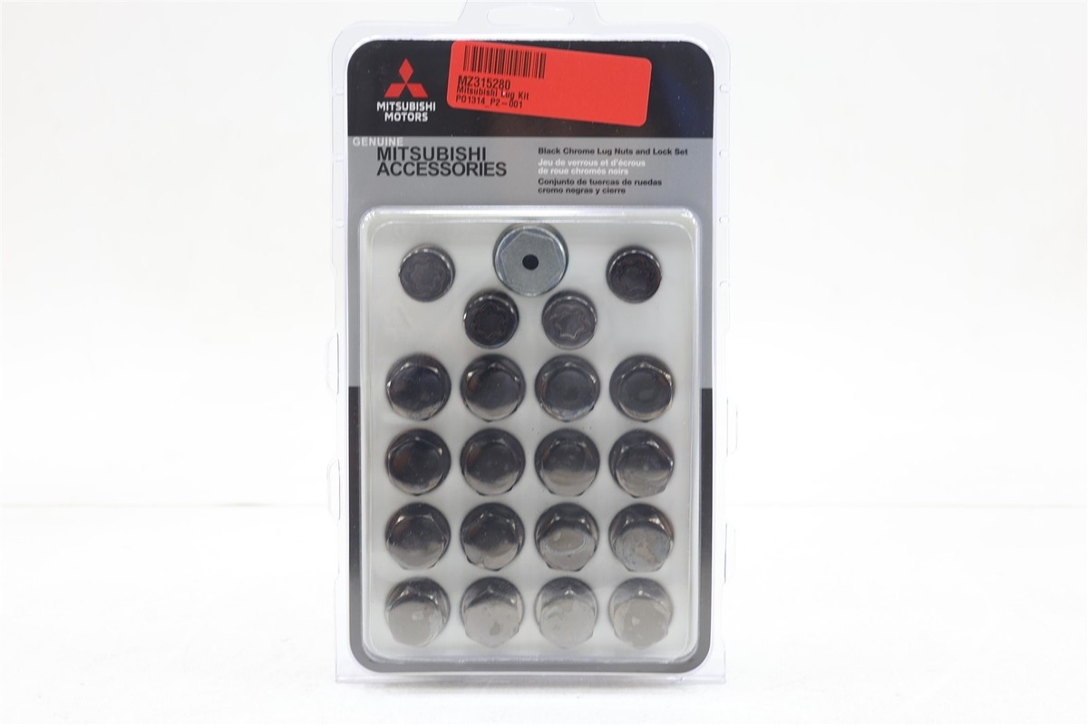 NEW Mitsubishi Lug Nut Kit 20pcs w/ Key & 4 Wheel Locks MZ315280