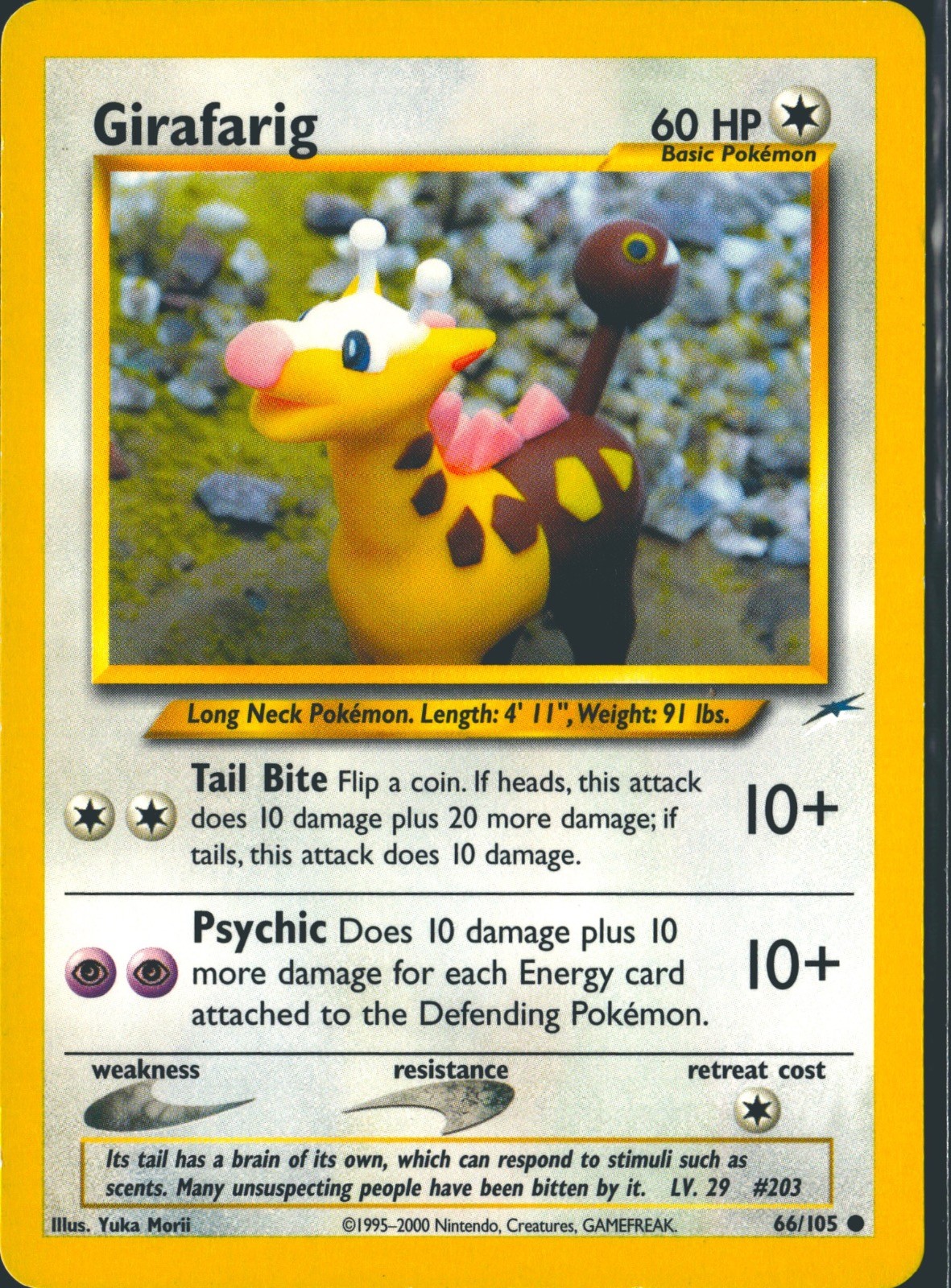 Girafarig 66/105 Common Neo Destiny Pokemon Unlimited Lightly Played