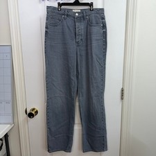 Universal Thread gray blue highest rise straight cotton stretch denim jeans 10