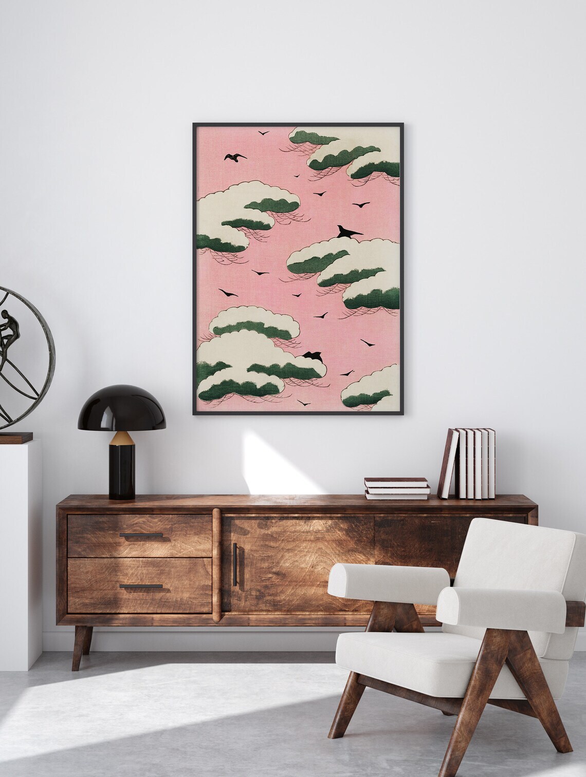 Pink Sky Japanese Wall Art poster Choose your Size