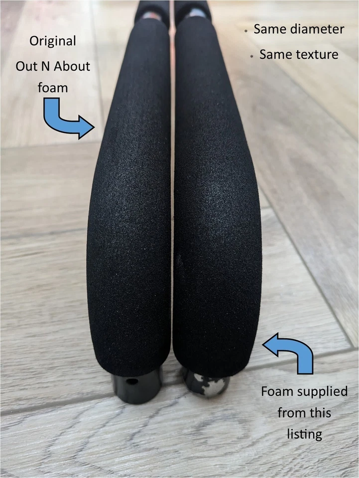 Replacement Handlebar Foam For Out N About DOUBLE Nipper 360 Sport V2 V3 V4 V5 - Image 4 of 4
