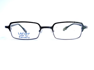 New Jean Lafont Infants Green Silver Rectangle Eyeglasses Coco 285 43 18 118