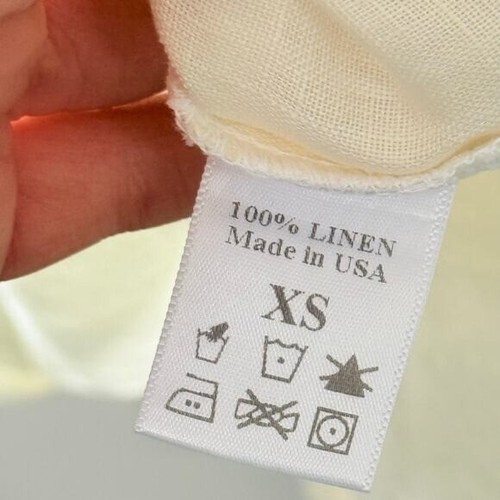 Schwarzes Crane Easy Kleid Leinen Rundhals Maxi Vanille Größe XS - Bild 7 von 7