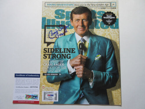 CRAIG SAGER SIGNED SPORTS ILLUSTRATED MAGAZINE PSA/DNA COA AB78764 STRONG TNT - Picture 1 of 3