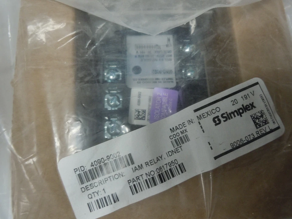 Simplex 0617950 Relay IAM Assembly, Brand NEW Still Sealed, NIB, L-3225 - Image 2 of 2