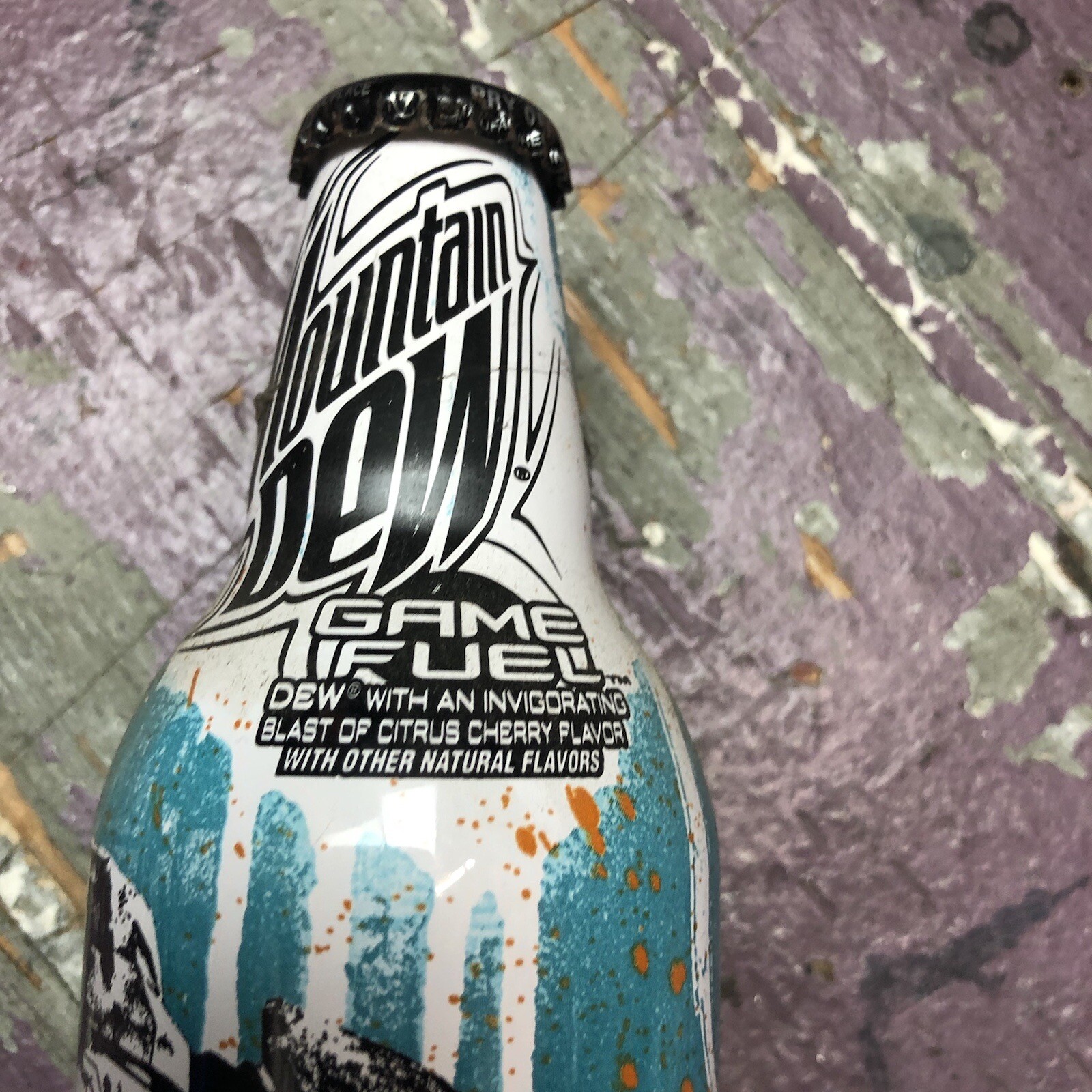 UNOPENED Halo 3 Master Chief Art Mountain Dew Label Game Fuel Aluminum Bottle