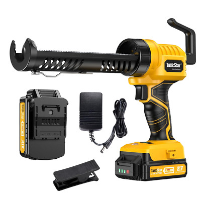 5-Speed Cordless Caulk Gun Non-Drip Tech - Perfect for Bathroom/Doors Sealing