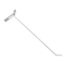 12 Pcs 12'' Gloss White Slatwall Hook Hooks Retail Display Wire Metal Hanger