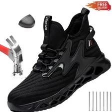 Safety Shoes Men Work Sneakers Indestructible Protective Boots Steel Toe Shoes