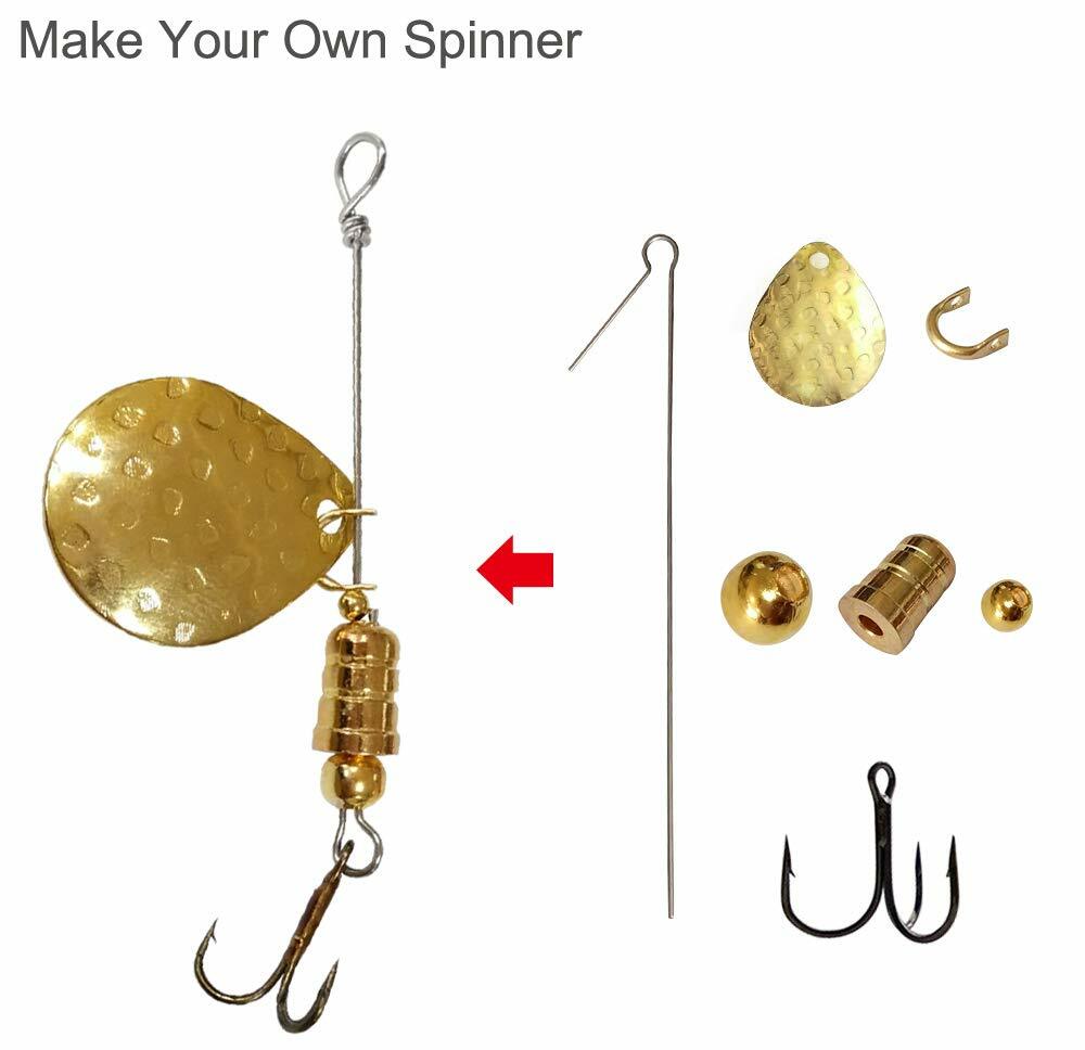 141pcs Fishing Accessories Spinner Blade Bait Kit DIY Fishing Lure
