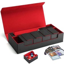 MTG Card Storage Box TCG Deck Case Holds Fits 5 Decks Card Box Or 800 Sleeve...