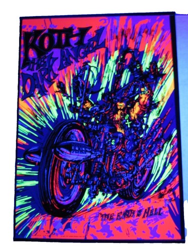 STONED AGIN! MARIJUANA VINTAGE 1970's BLACKLIGHT HEADSHOP POSTER