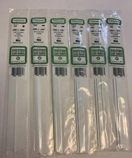 Evergreen Styrene Plastic .080" Rectangle Strip Assortment 48 pieces 14" 6 pks