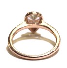 GIA 14k Rose gold pear Halo 1.26ct diamond engagement ring 3.0g — photo 4