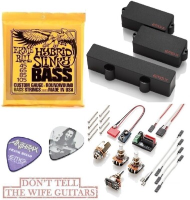 EMG FB Set Black Frank Bello PJ Precision Jazz P & J Pickups +ERNIE BALL STRINGS