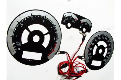 Volkswagen Passat B5 '96-'00 design 1 PLASMA TACHO GLOW GAUGES SPEEDOMETER DISCS DIA