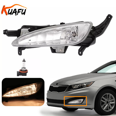 Clear Fog Light For Kia Optima 11-13 (Except HYBRID) w/Bracket Driver #KI2592124