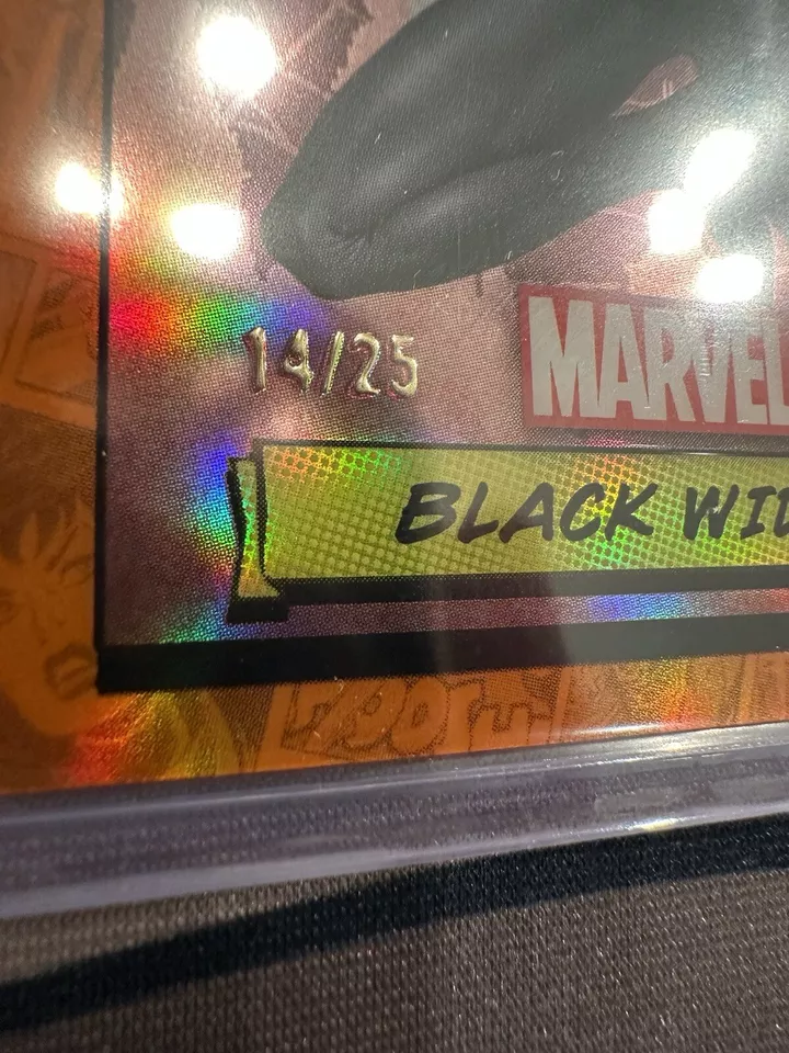 2024 Topps Chrome Marvel BLACK WIDOW ORANGE 14/25 - Image 2 of 3