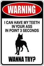 Warning No Trespassing Dog Aluminum Metal Sign