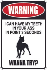 Warning No Trespassing Dog Aluminum Metal Sign 