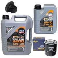 MotoröL Set 4200 5W-30 Liqui Moly + ÖLfilter SM 109 FüR Opel Frontera A