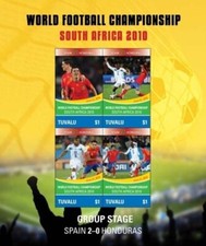 Tuvalu 2010 - World Cup Football - Sheet of 4 Stamps - Scott #1144 - MNH