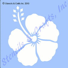 6" HIBISCUS STENCIL FLOWER TROPICAL FLOWERS PATTERN STENCILS CRAFT TEMPLATE NEW