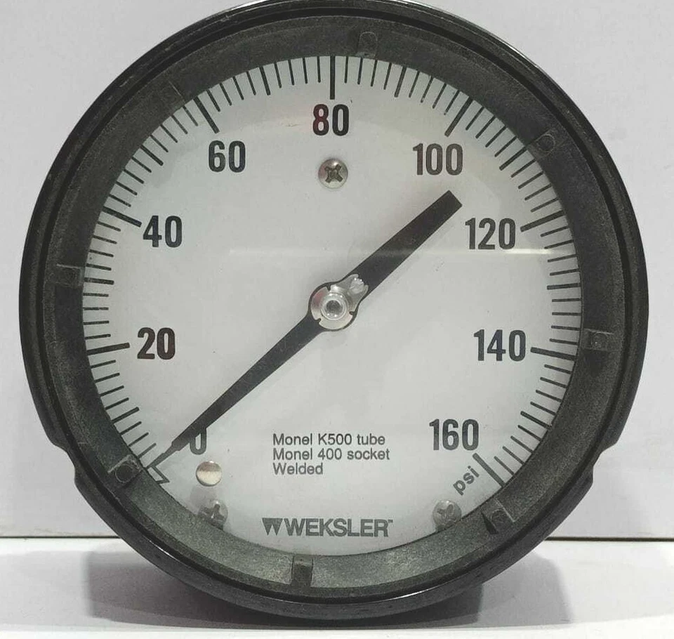 Weksler 0-160 PSI Pressure Gauge Monel K500 Tube 238A679-01 Rev A Monel 400 - Image 2 of 4