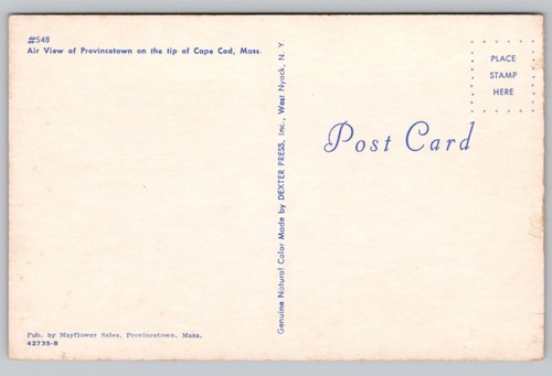 Provincetown Tip of Cape Cod Massachusetts Aerial View VTG Chrome Postcard - Picture 2 of 2