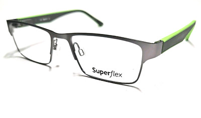 SUPERFLEX SF-437 C3 Gunmetal Gray Green Small Eyeglasses 48-16-135