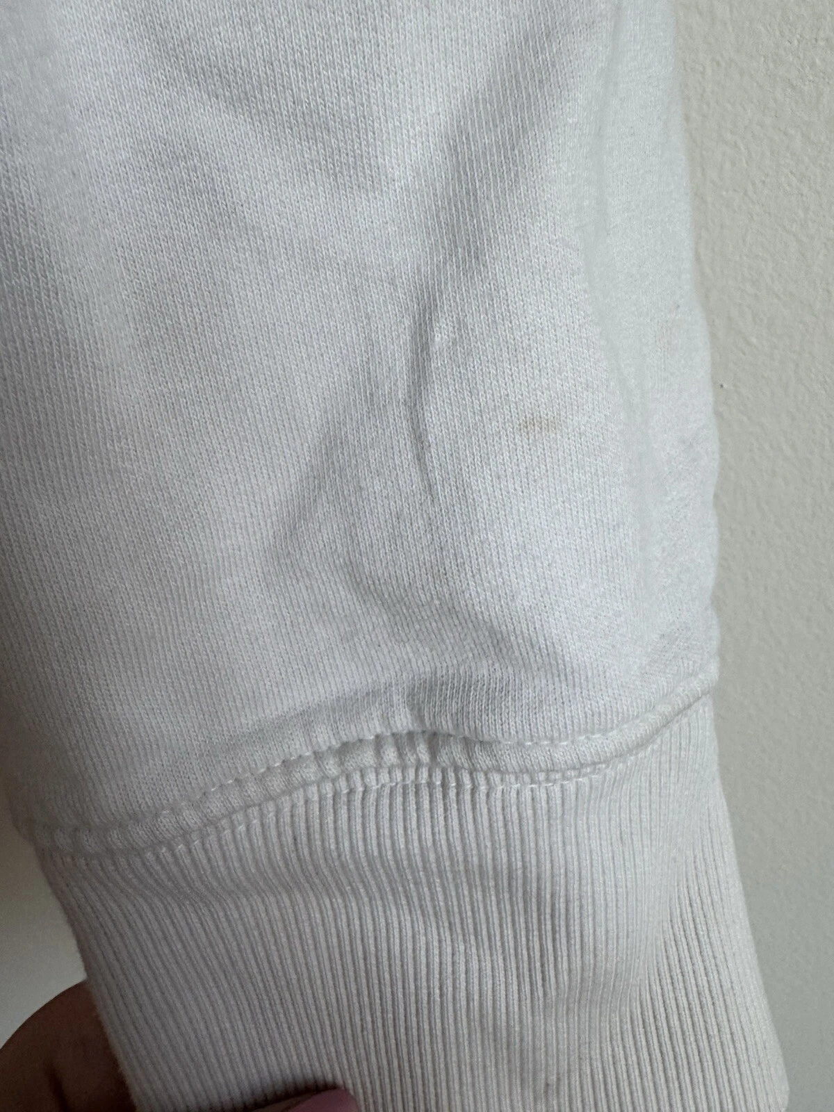 OFF WHITE Felpa con cappuccio avorio Ella tie dye blu bianco e rosa taglia small