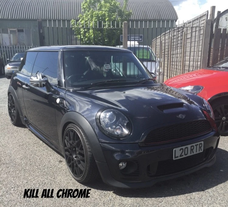 Adatto per MINI GEN 2 R60 NERO LUCIDO CINGHIA LINEA KIT DE CROMO FINESTRA VINILE COUNTRYMAN - Immagine 3 di 4