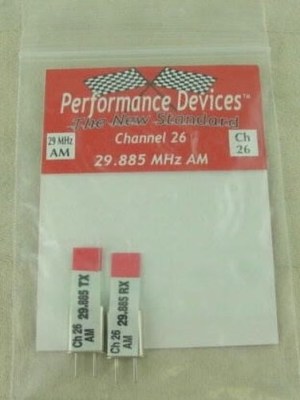 29Mhz AM Crystal Set - Channel 26 (29.885Mhz) - Performance Devices PDV9000026