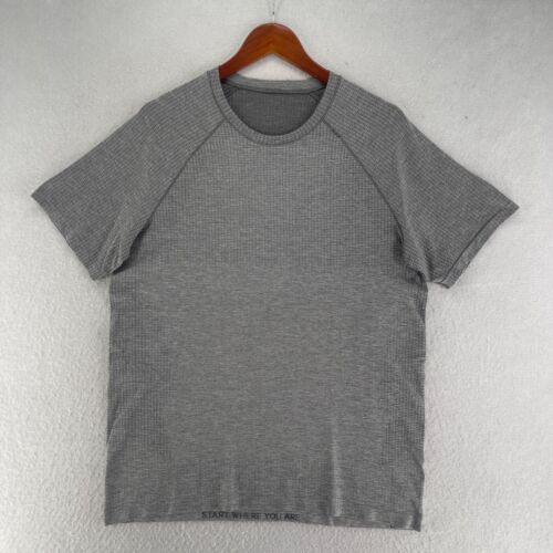 Lululemon Metal Vent Mens Gray Athletic Performance Shirt Pullover Logo L - Picture 1 of 6