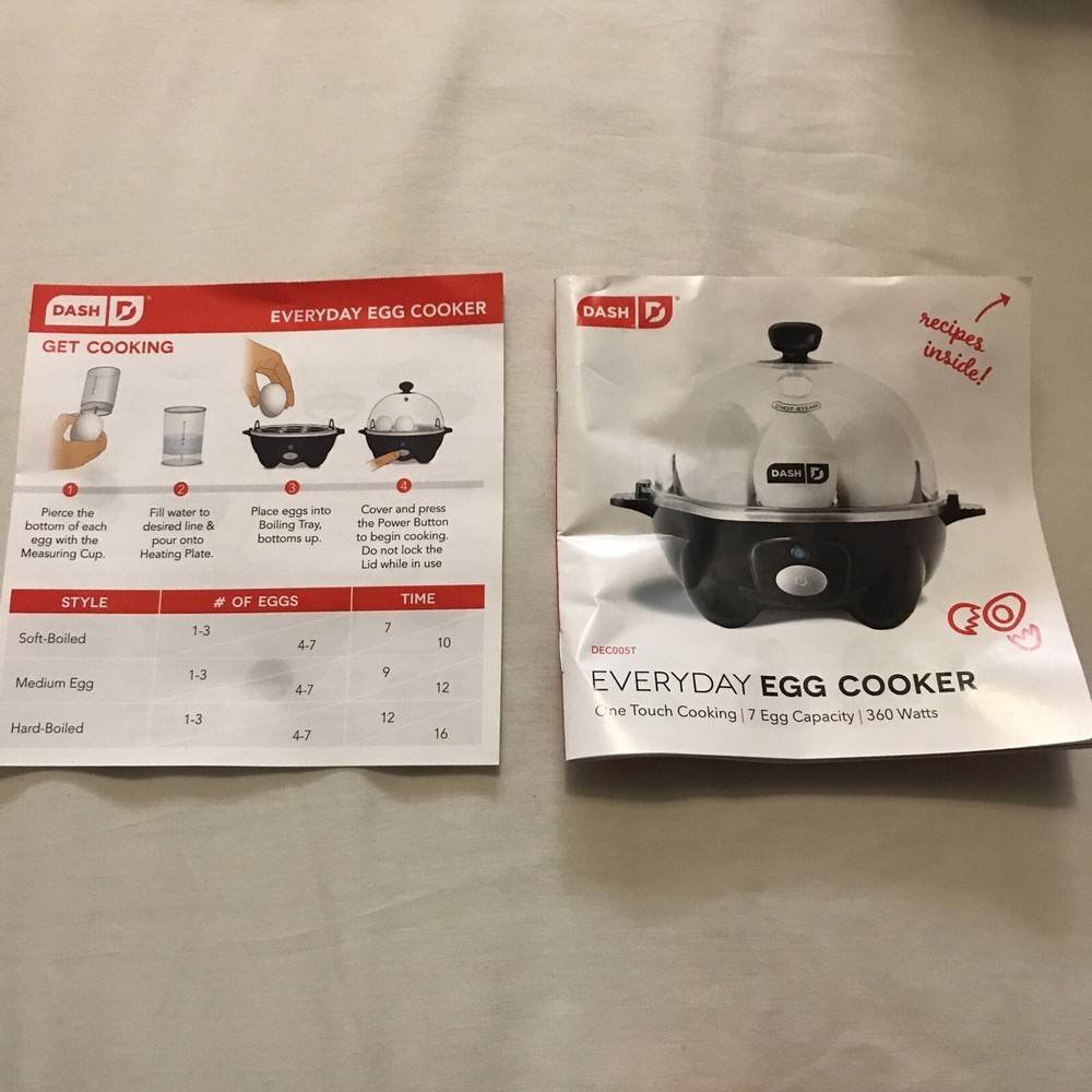 Dash One-Touch Egg Cooker 7-Egg Capacity 360W Fast Easy Breakfast