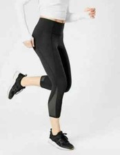 Athleta Lightning Capri Black Active Yoga Leggings Pants Women's Size XS READ