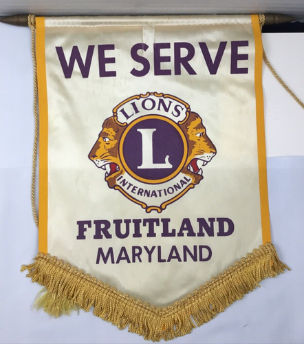 4 Vintage Lions Club Banners Maryland Fruitland South Gate Ellicott City 22C - Picture 6 of 7