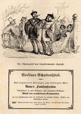 vintage poster 1844 A Performance from 'A Different World' by J.J Grandville