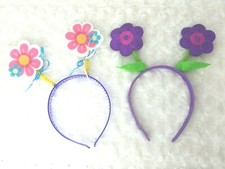 Flower Headband Set of 2 Dress Up Costume Spring Hair Accessories B5-139