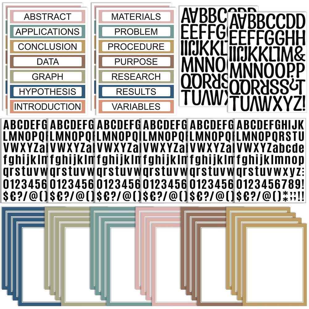 36 Sheets Science Fair Board Poster Boards Supplies 24 Self Adhesive Presenta...