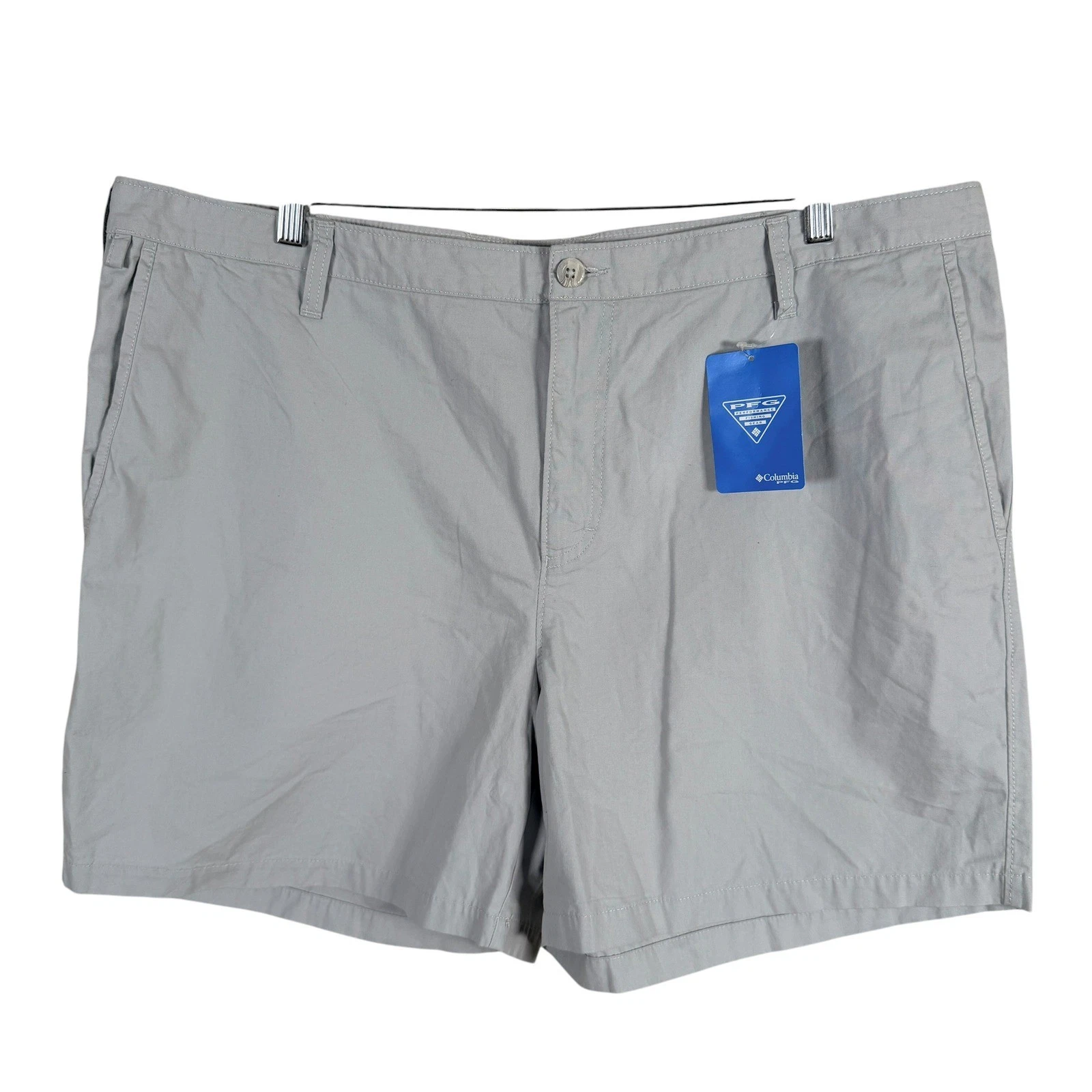 Columbia PFG Bonehead II Short Mens 42 Gray 6" Inseam Cotton Fishing FS4016-019