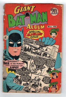 1948 DC BATMAN #47, #55, #94, #113, #129 & #198 ORIGIN OF BATMAN RARE AUSTRALIA