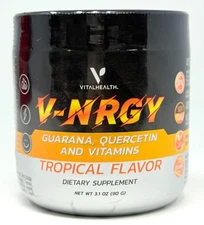 Vital Health V-NRGY Natural Energy Vitamin Drink Mix Tropical Flavor 3.1 oz 3/27