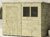 Pent Shed 5x7 Foot with Windows Dismantled and Ready for Collection