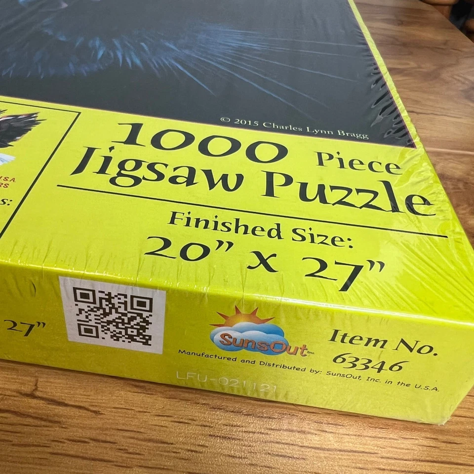 Rompecabezas SunsOut Black Cat 1000 piezas arte por Charles Lynn Bragg NUEVO EN CAJA NUEVO Foto 2 de 4