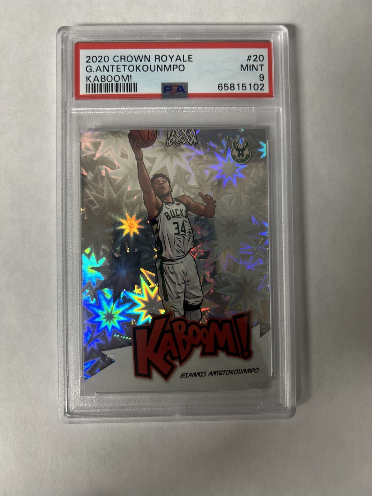 2020-21 Panini Crown Royale - Kaboom! Giannis Antetokounmpo #20