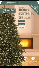 Image of Premier 1000 LED Multi-Action TreeBrights Christmas Tree Lights Timer WARM WHITE