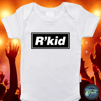 CUSTOMIZED & PERSONALIZED OASIS R'kid Cute Gift Baby Grow Vest Baby Shower Boys Girls | VINYL!