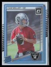 Cam Miller 2025 Donruss Optic Rated Rookie #261 Las Vegas Raiders Football Card. rookie card picture